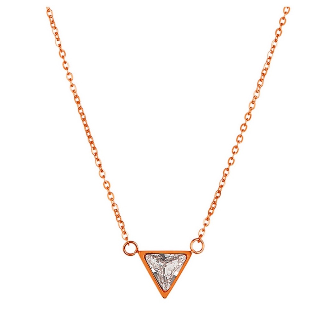 ELYA Women's triangle Cut chain necklace